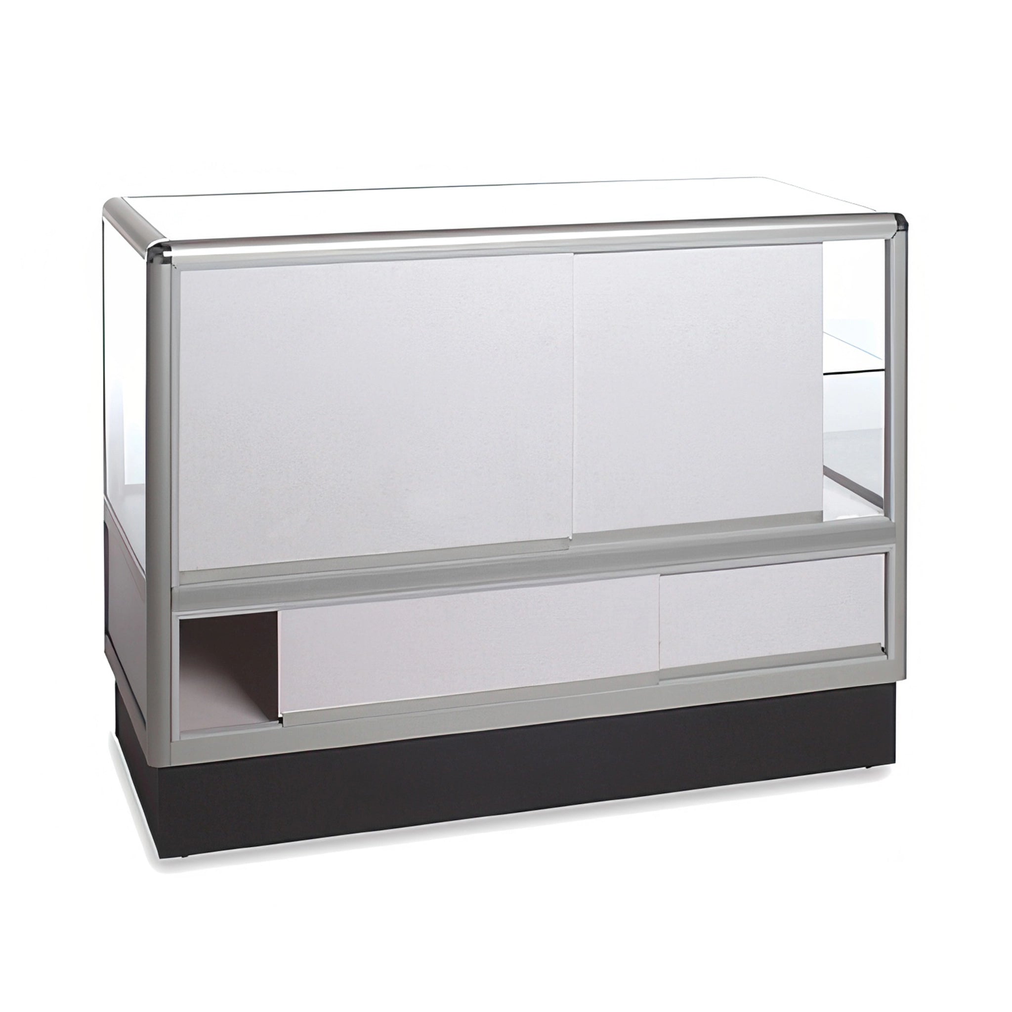 3 vision avec structure en aluminium - Comptoirs Vitrés - Mobico inc.