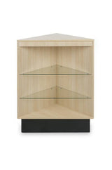 Présentoir de coin ouvert en mélamine