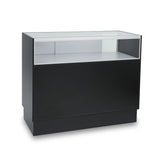 Comptoir vitré en mélamine 1/3 vision avec section rangement 48"