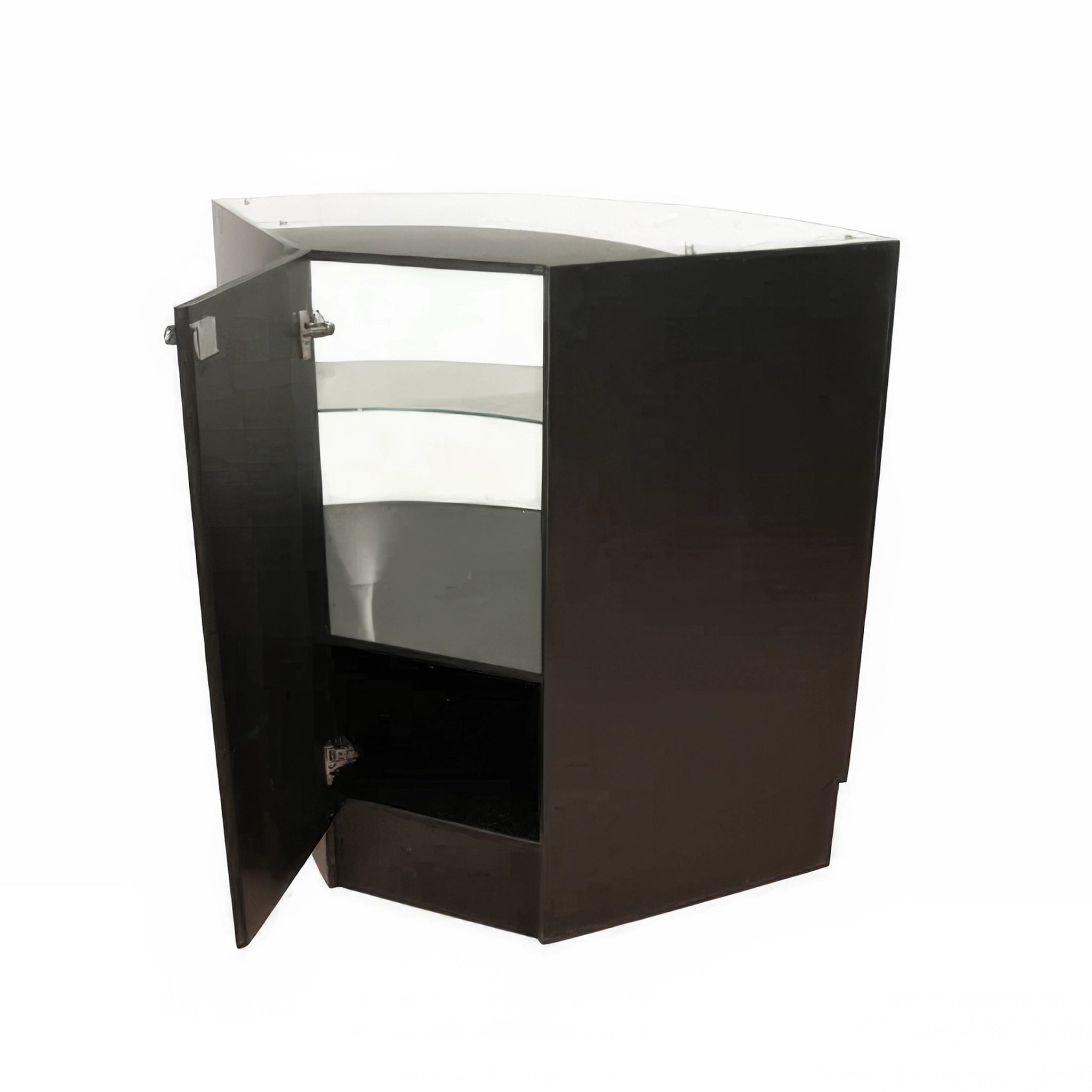 Comptoir vitré arrondi en mélamine - Comptoirs Vitrés - Mobico inc.