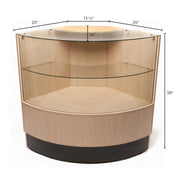 Comptoir vitré arrondi en mélamine - Comptoirs Vitrés - Mobico inc.