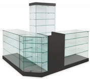 vitrine en verre sur verre économique 48"x18"x72"H - Comptoirs Vitrés - Mobico Canada