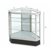 Comptoir vitré hexagonal pleine vision - Comptoirs Vitrés - Mobico inc.