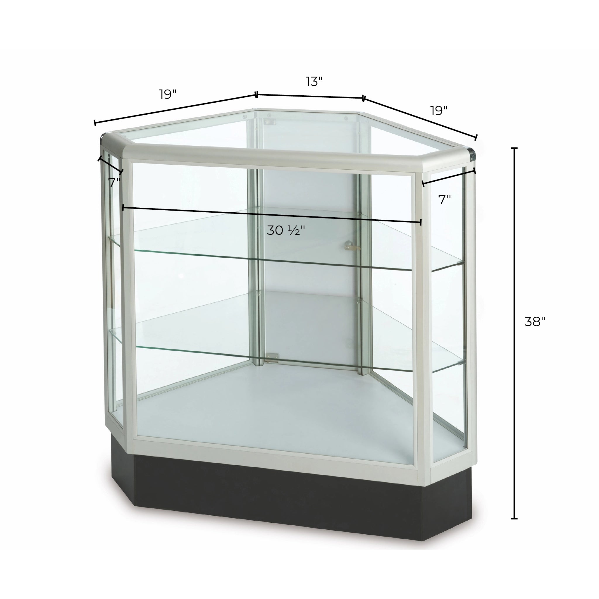 Comptoir vitré hexagonal pleine vision - Comptoirs Vitrés - Mobico inc.