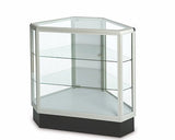 Full vision hexagonal glass counter aluminum