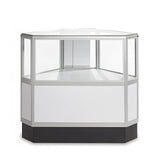 Comptoir vitré hexagonal 2/3 vision aluminium