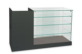 Full vision frame less glass display with cash counter