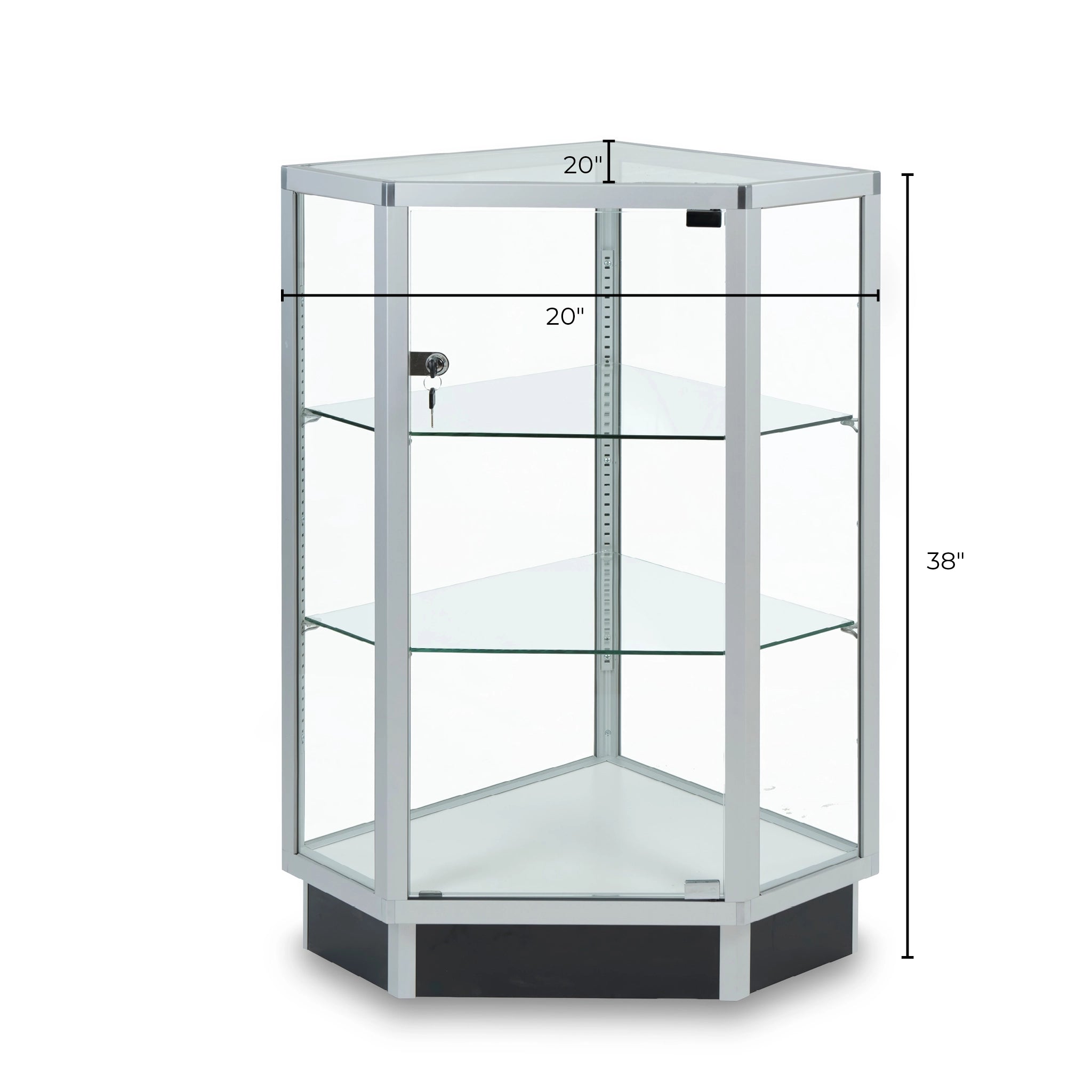 Comptoir vitré hexagonal pleine vision - Comptoirs Vitrés - Mobico inc.