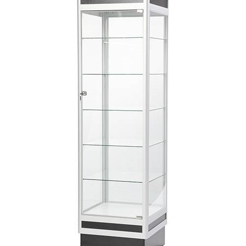 Tour vitrée 72" H aluminium - Comptoirs Vitrés - Mobico Canada