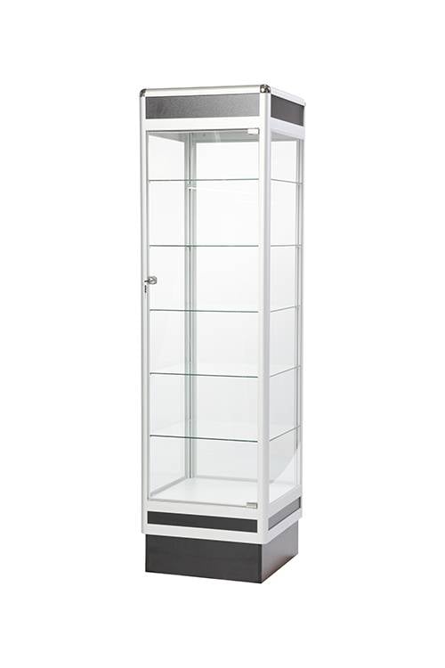 Tour vitrée 72" H aluminium - Comptoirs Vitrés - Mobico Canada