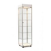 Tour vitrée sur roues avec tablettes ajustables 20” x 20” x 76” - Comptoirs Vitrés - Mobico inc.