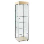 Tour vitrée sur roues avec tablettes ajustables 20” x 20” x 76” - Comptoirs Vitrés - Mobico inc.