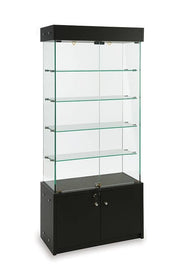 Vitrine murale ou centrale 72''H avec rangement - Comptoirs Vitrés - Mobico Canada