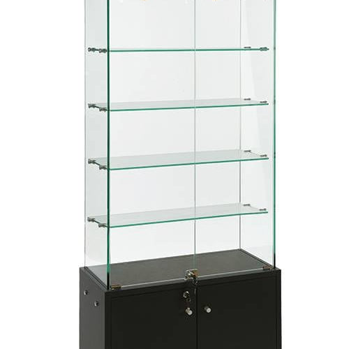 Vitrine murale ou centrale 72''H avec rangement - Comptoirs Vitrés - Mobico Canada