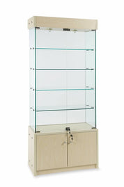 Vitrine murale ou centrale 72''H avec rangement - Comptoirs Vitrés - Mobico Canada