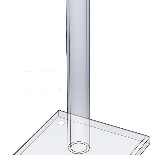 Support à tête en acrylique 11"H base 5" x 5", acrylique - Présentoirs d'accessoires mode - Mobico Canada