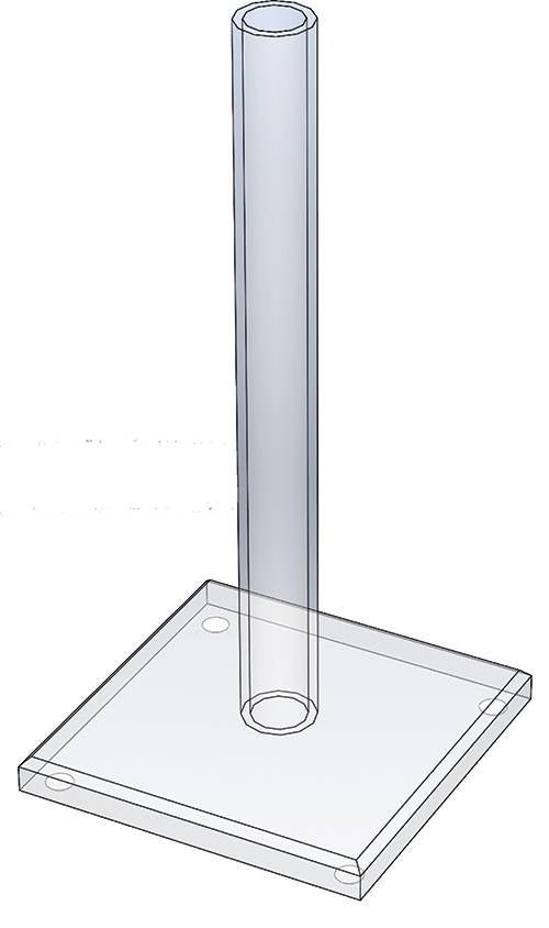 Support à tête en acrylique 11"H base 5" x 5", acrylique - Présentoirs d'accessoires mode - Mobico Canada