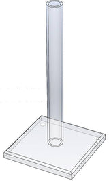 Stand for head 11"H base 5" x 5",  acrylic