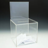 Ballot box 8"x 8"x 8" with sign holder 8"x 7"H