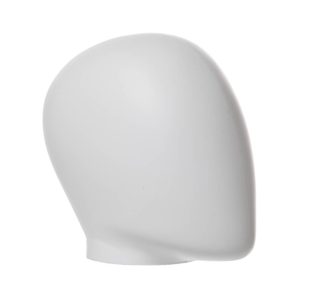 Tête d'oeuf femme sans cou 8"H, plastique moulé blanc mat - Tête - Mobico Canada