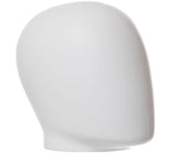 Male's egg head no neck 8.5"H, matte white molded plastic