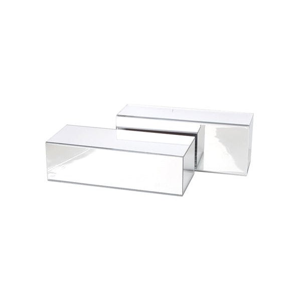 Podium miroir en acrylique pour boutique de chaussures 10"L x 4"P x 3"H - Présentoir et accessoire pour magasin de souliers - Mobico Canada