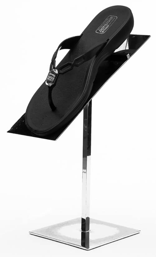 Présentoir à soulier chromé 12''H - Accessoires de présentation - Mobico Canada