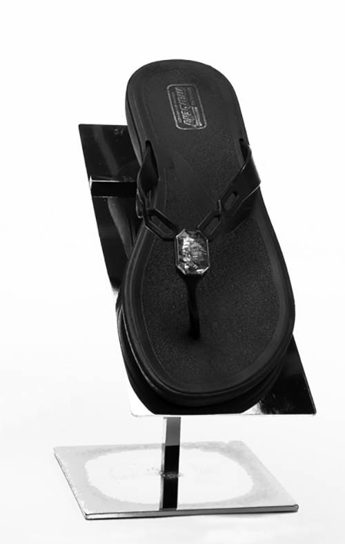 Présentoir à soulier chromé 8''H - Accessoires de présentation - Mobico Canada