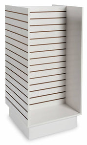 Gondole de slatwall en ''H'' 24"x 24"x 54"H noir, blanc ou érable - Tour pivotante & îlot - Mobico Canada