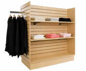 Présentoir de Gondole en H 48"x 24"x 54"H blanc, érable ou noir - Tour pivotante & îlot - Mobico Canada
