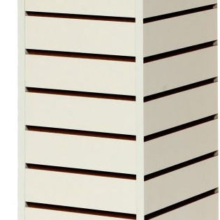 Tour pivotante en slatwall 12''x 12''x 54''H noir, blanc ou érable - Pharmacie - Mobico Canada