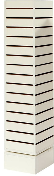 Tour pivotante en slatwall 12''x 12''x 54''H noir, blanc ou érable - Pharmacie - Mobico Canada