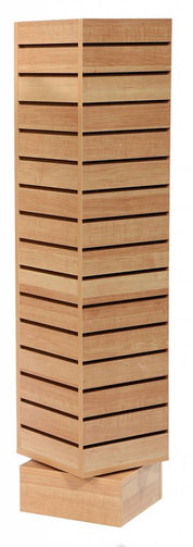 Tour pivotante en slatwall 12''x 12''x 54''H noir, blanc ou érable - Pharmacie - Mobico Canada