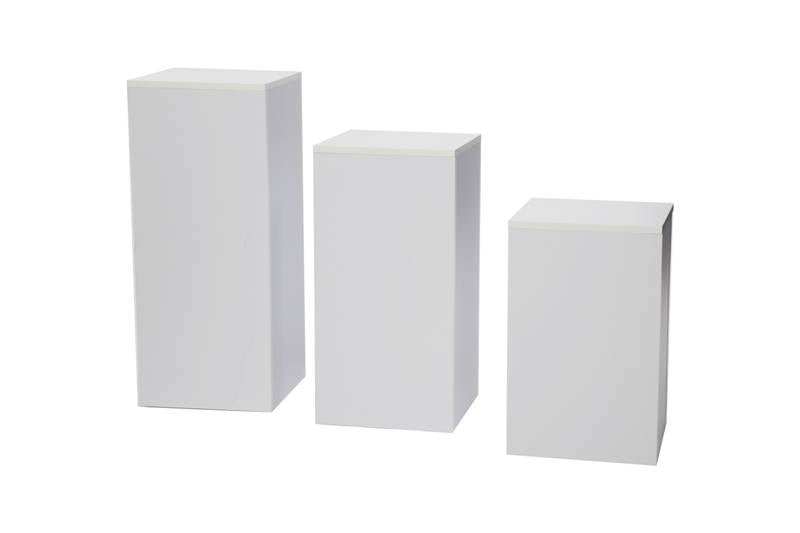 Ensemble de 3 podiums en mélamine - Accessoires de présentation - Mobico Canada
