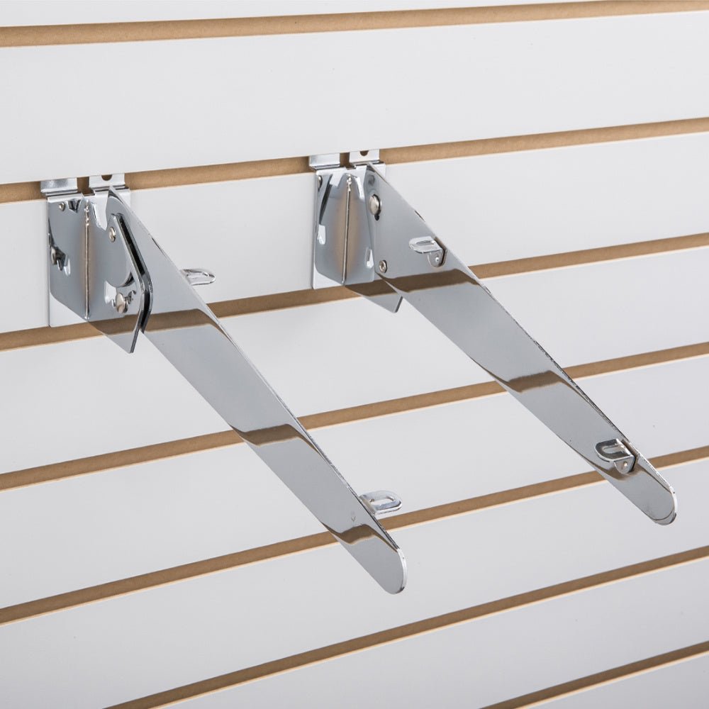 Support à tablette ajustable pour slatwall - chrome - Accessoires pour panneaux rainuré - Mobico Canada
