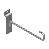 Slatwall Safety hook - 10" / chrome / Box of 100 units