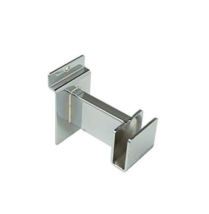 Support 2” pour pôle rectangulaire 1/2'' x 1 - 1/2'' pour slatwall - Accessoires pour panneaux rainuré - Mobico Canada