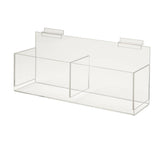 Acrylic bin 14"x4-1/2"x4-1/2" for slatwall