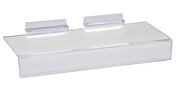 Tablette droite 10" x 4" avec porte - prix de pour panneau rainuré - Tablettes en acrylique - Mobico Canada