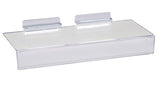 Slatwall acrylic straight shelf 10'' x 4'' with price lip