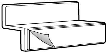 Support auto - collant pour panneau à rainures 2 - 3/8"L - Porte - prix & solution d'accrochage - Mobico Canada