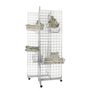 Base 4 côtés sur roues pour grilles & slatgrilles 24"L - Présentoirs pour vos événements - Mobico Canada