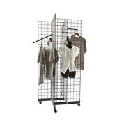 Base 4 côtés sur roues pour grilles & slatgrilles 24"L - Présentoirs pour vos événements - Mobico Canada