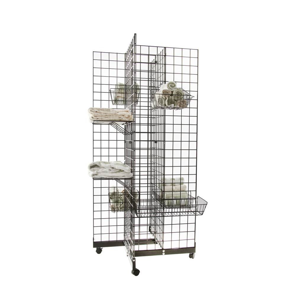 Base 4 côtés sur roues pour grilles & slatgrilles 24"L - Présentoirs pour vos événements - Mobico Canada