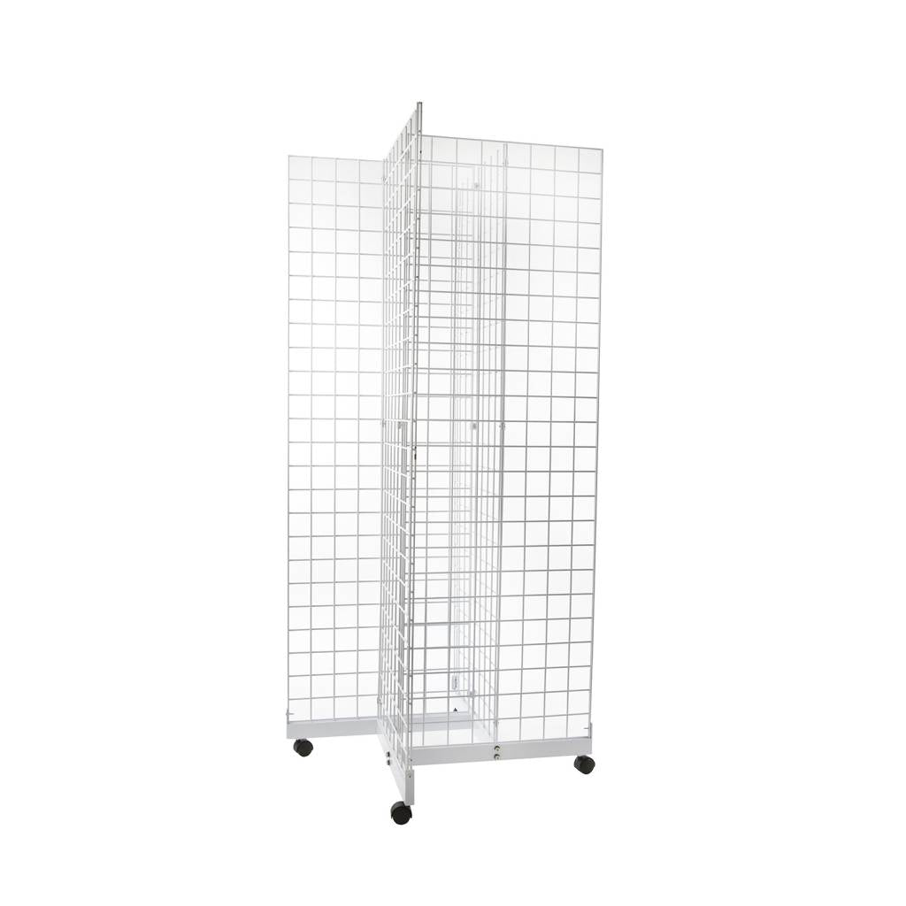 Base 4 côtés sur roues pour grilles & slatgrilles 24"L - Présentoirs pour vos événements - Mobico Canada