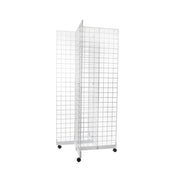Base 4 côtés sur roues pour grilles & slatgrilles 24"L - Présentoirs pour vos événements - Mobico Canada