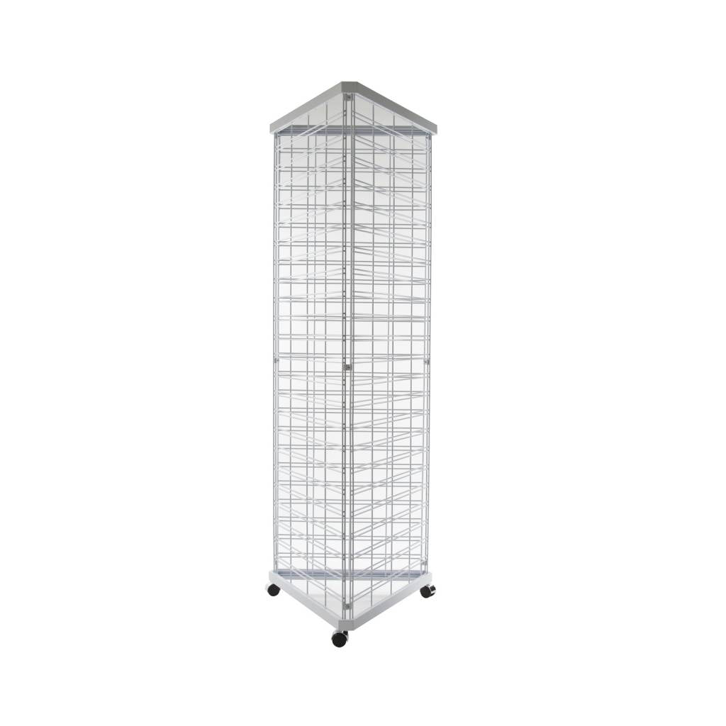 Base triangulaire sur roues pour 3 grilles ou slatgrilles 24"L - Base, connecteur & support mural - Mobico Canada