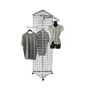 Base triangulaire sur roues pour 3 grilles ou slatgrilles 24"L - Base, connecteur & support mural - Mobico Canada