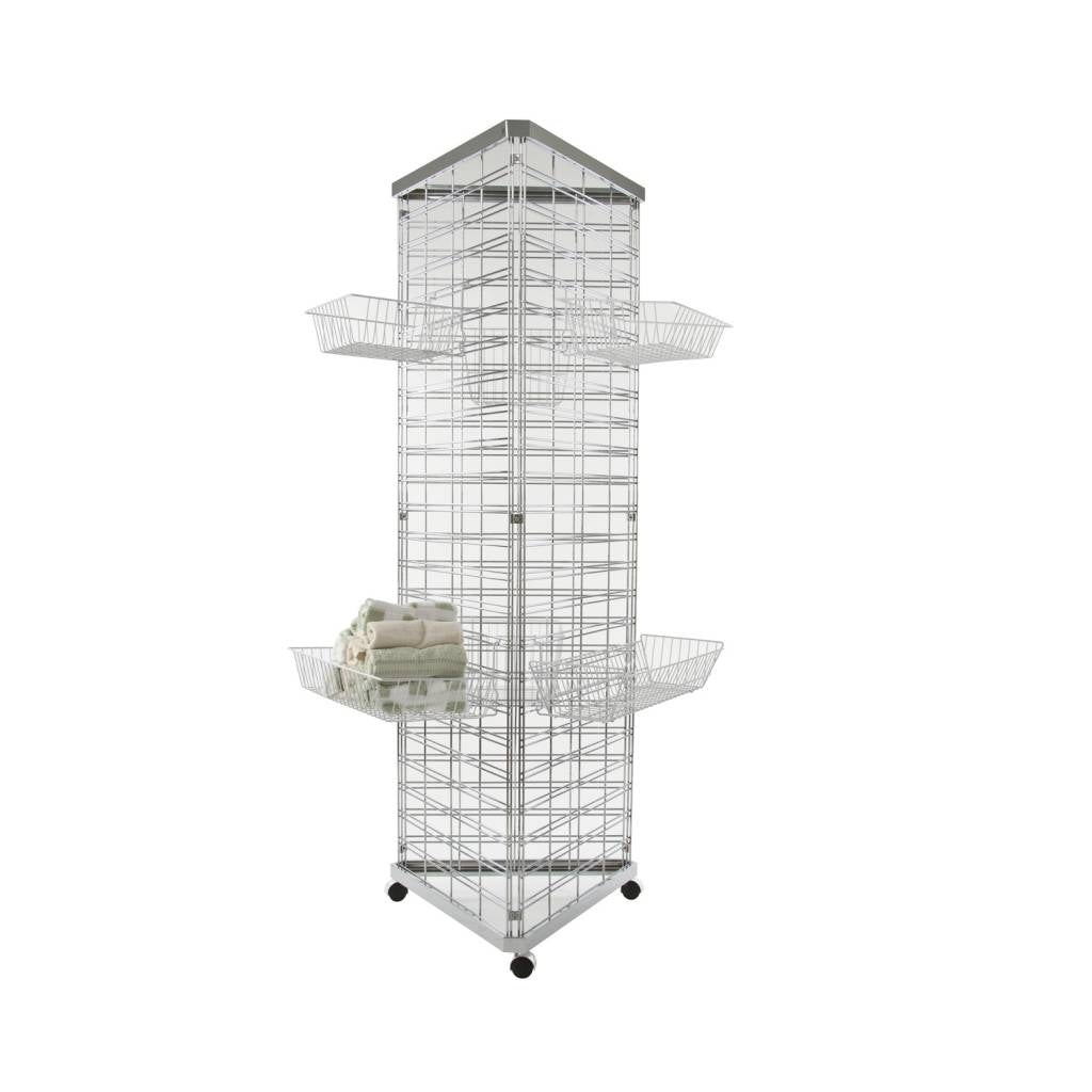 Base triangulaire sur roues pour 3 grilles ou slatgrilles 24"L - Base, connecteur & support mural - Mobico Canada