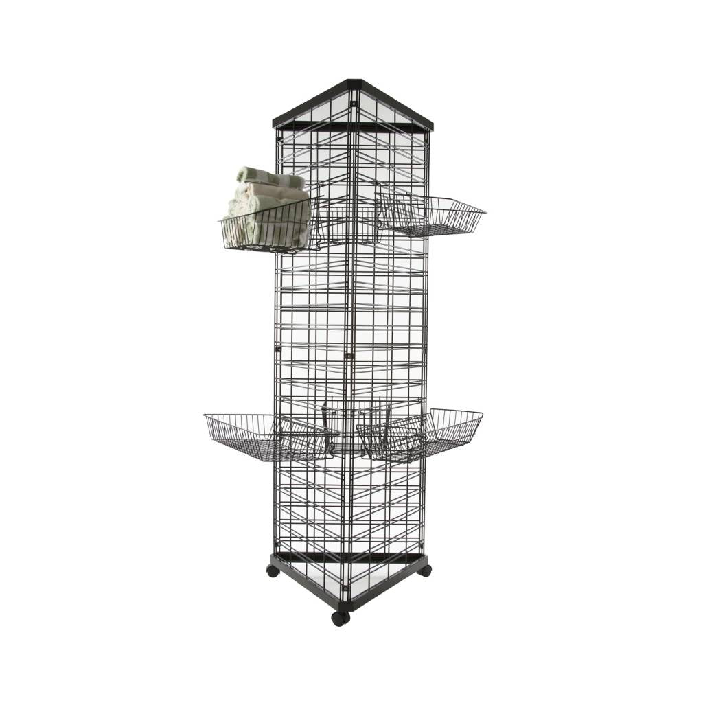 Base triangulaire sur roues pour 3 grilles ou slatgrilles 24"L - Base, connecteur & support mural - Mobico Canada